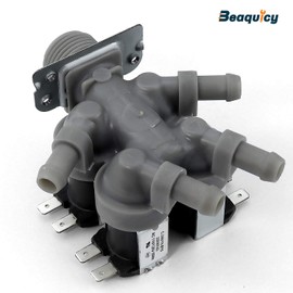 5220FR2008F Cold Water lnlet Valve OEM Part by Beaquicy - Exact fit Kenmore & lg washer water inlet valve #wm3997hwa, wm2487hrma, wm2487hwm,etc. Gray