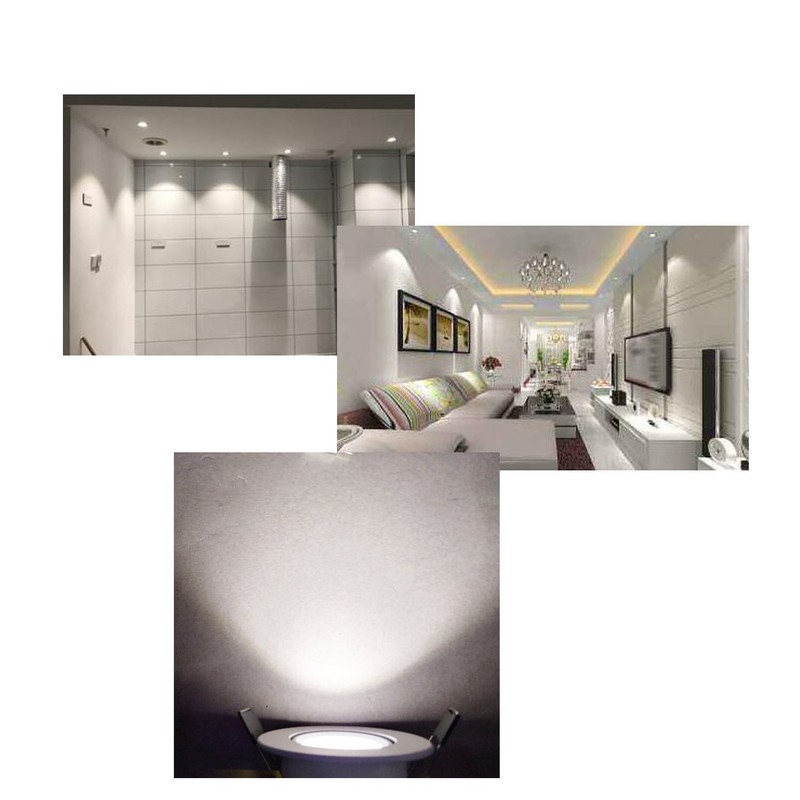 ZDPCYT Recessed Downlight 110V Dimmable 3WCOB CRI80 Spotlight Lamp Daylight