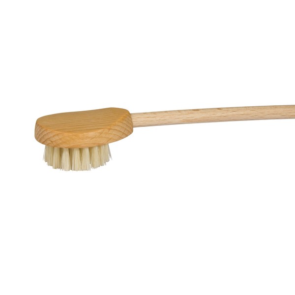 Redecker Natural Pig Bristle Back Scratcher Brush with Oiled Beechwood Handle, 20-1/2-Inches