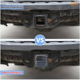 Aunginsy Trailer Hitch Cover Compatible with Toyota Tacoma 2016-2023 Pickup Truck Trailer Hitch Cover Tube Plug Insert Rubber Tow Receiver Hitch Tube Cover Plug Cap Protection Exterior Accessories