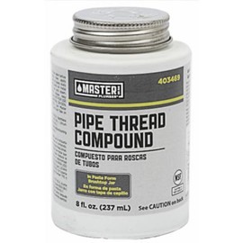 Master Plumber, 8 OZ, Gray Pipe Dope Thread Compound, Brush Cap - Pack of (1)
