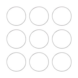 Craftdady Pack of 100 Brass Multi-Purpose O-Ring 20mm Hollow Charms Pendants for Earrings, Necklaces, Bracelets, Creations Resin DIY (Silver)