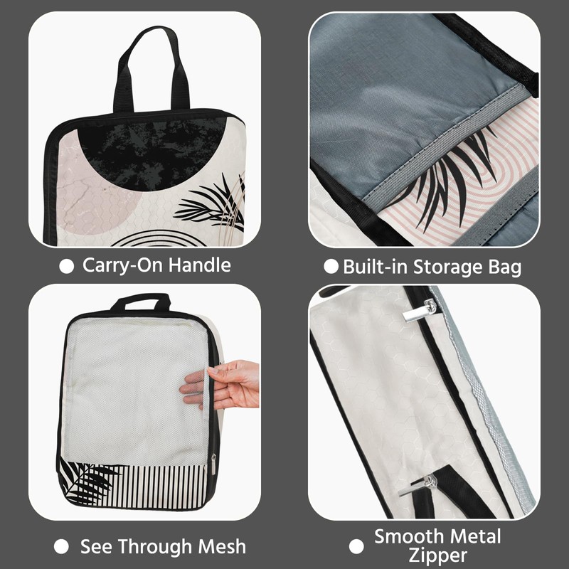 7 Pcs Compression Packing Cubes for Travel, Waterproof Suitcase Luggage
