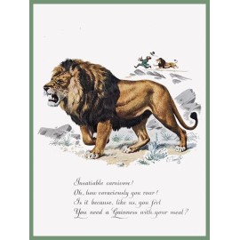 Guinness Beer - Lion Theme with Poem - NEW METAL SIGN: 12x16" Free Ship.