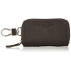 PRISM Premium Domestic Cow Leather Prismatic Embossed Round Zipper Keychain,