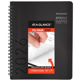 AT-A-GLANCE 2026 Appointment Book Planner, Weekly & Monthly, 8.25" x 11", Large, Half-Hourly, Contemporary, Charcoal (70950X4526)