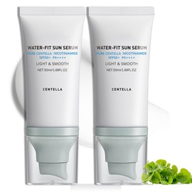 Centella Sunscreen SPF 50+,Face Sun Screen Long-Lasting Protection【Moisturizing Water Fit】【 Refreshing &Non-Greasy】【Lightweight】【NO White Cast - Dry Oily Skincare】Blue×2