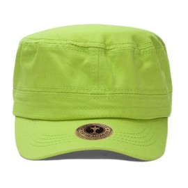 TOP HEADWEAR Grenadier Adjustable Basic GI Cadet Cap - Lime Green