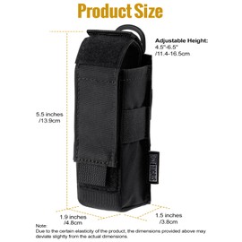 OneTigris Flashlight Holster Flashlight Holder Molle Flashlight Holster Tactical Flashlight Pouch Holder for Belt 1000D Cordura Nylon