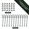 12 Pack Plant Support Stakes with 24 Pcs Clips, Half