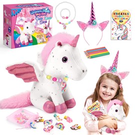 Qukir Unicorn Gifts for Girls, Unicorn Cuddly Toy Gift Girls 3-12 Years Toy from 3-8 Years Girls Gifts 3-8 Years Craft Set Children Toy 1-12 Years Gift 3-9 Years Girls