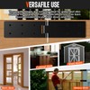 Lipshome Heavy Duty Gate Hinges,Black Door Hinge with Screws, Adjustable