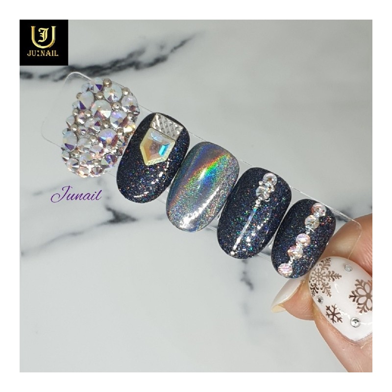 Wedding dress handmade nail tips - Long stiletto / 웨딩드레스