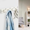 GlazieVault Coat Hooks for Wall - MDF Board Nickel Hook