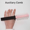 Handicapped Auxiliary Comb Portable Plastic Handle Comb Hair Brush for