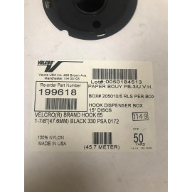 Velcro hook 65 fastener 199618 Loop Side Only 50YDS x 2in wide PSA