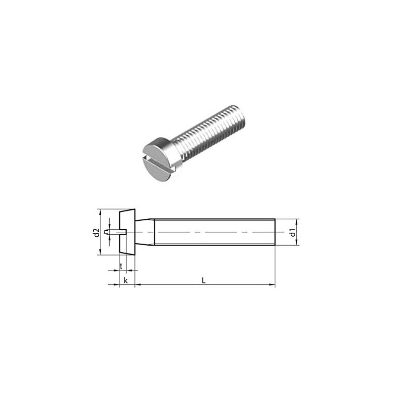 M3 x 16 mm Slotted Cheese Head Machine Screws (DIN