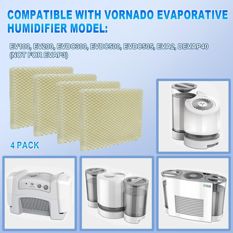 LIYYOO MD1-0034 Humidifier Filters, Replacement Humidifier Wick Compatible with Vornado