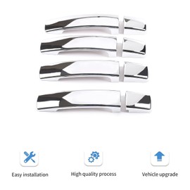 DIYUCAR Chrome Door Handle Trim for Discovery 4 2010-2016 LR4 RR Sport 08-13 Car Accessory for Freelander 2 2010-2015