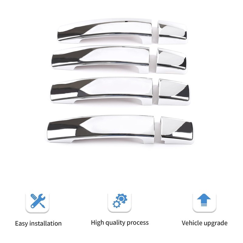 DIYUCAR Chrome Door Handle Trim for Discovery 4 2010-2016 LR4