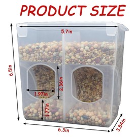 Automatic Pigeon Bird Feeder Water, Plastic Feeder Water Dispenser Drinkers for Cage, No Mess Hanging Parrot Food Bowl Container, Cage Accessories for Parakeet Quail Bird Chicken (2 Hole-Hook)