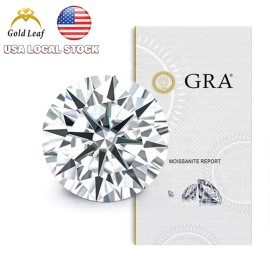 Goldleaf US Local Stock VVS1 Small Size 0.8-2.9mm 5ct/Bag Loose Lab Moissanite Stone Round Brilliant Cut White D MoissaniteColor: White D, Item Diameter: 2.7MM