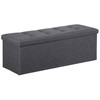 SUPER DEAL Folding Storage Ottoman Bench, 43 Inches Footrest with