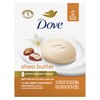 Dove Beauty Bar Gentle Skin Cleanser Shea Butter 2 Bars