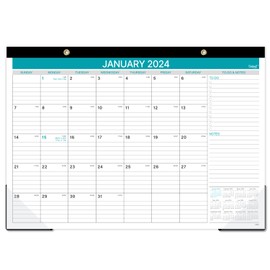2024 Desk Calendar - 12 Monthly Desk/Wall Calendar, January 2024 - December 2024, 12'' X 17'', Desk Calendar 2024 with Large Ruled Blocks for Planning and Organizing for Home or Office