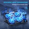 AIMIUZI AIMIUZI Laptop Cooling Pad,Gaming Laptop Cooler with 5 Quiet Fans for 12-15.6 Inch,Laptop Cooling Stand with 5 Height Adjustable,2 USB Ports, Phone Stand