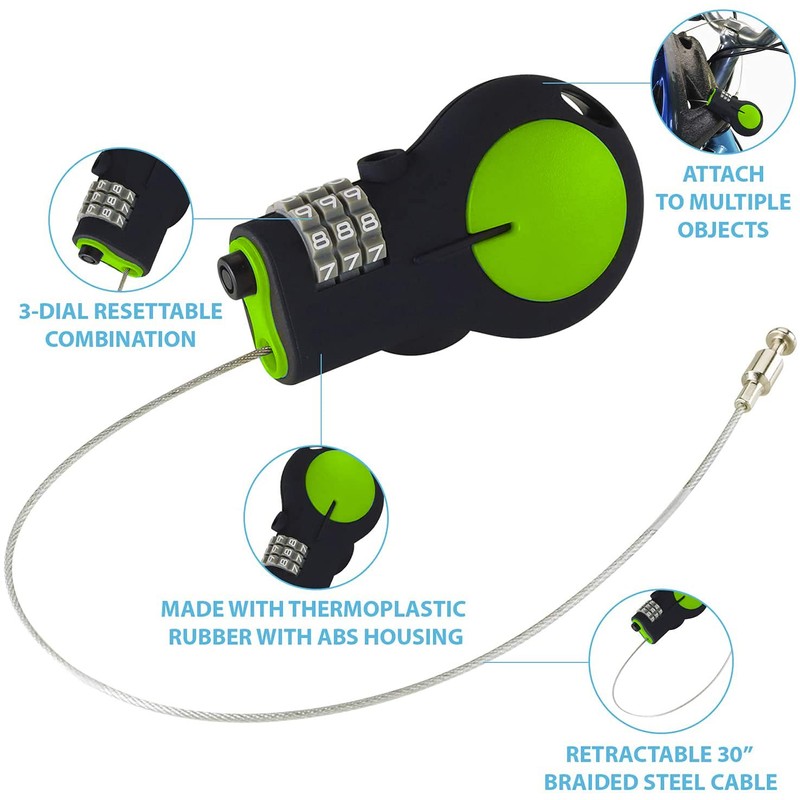 Lewis N. Clark Cable Luggage Lock | TSA Approved |