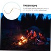 KOMBIUDA 2pcs Outdoor Wick Rope Fire Starter for Camping Hiking