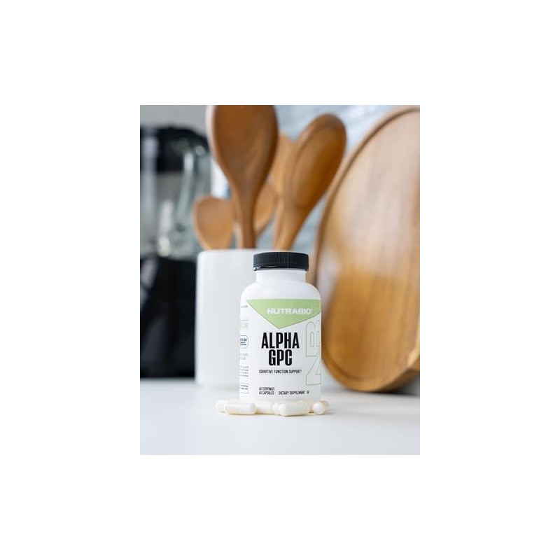 NutraBio Alpha GPC - 60 Caps - 300 mg -