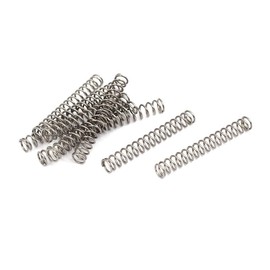TOP-VIGOR 10Pcs Compression Spring, 4mm OD,0.5mm Wire Size,30mm Free Length Dual Extended Durable Dual Hook Tension Spring for Furniture Screen Doors Repair Projects