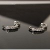 Small Hoop Earring Silver Plated Cubic Huggie Earrings For Women