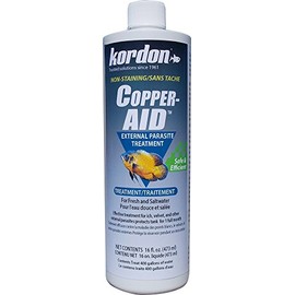 KORDON Copper-AID External Parasite Treatment for Aquarium Fish – Cures Ich, Velvet, and Parasites on Freshwater and Saltwater Fish, 16-Ounces