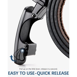 BOSTANTEN Mens Belt Leather Ratchet Belt For Men Dress and Casual with Adjustable Buckle, Trim to Fit