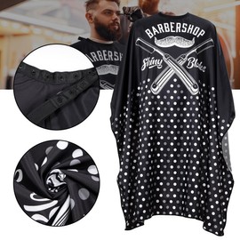 Hair Cutting Kit - Black Hair Cutting Barber Cape Professional Nylon Waterproof Chemical Salon Color Cape for hair stylist, 62" x 54"