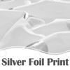jinchan White and Silver Polka Dot Shower Curtain, Silver Foil