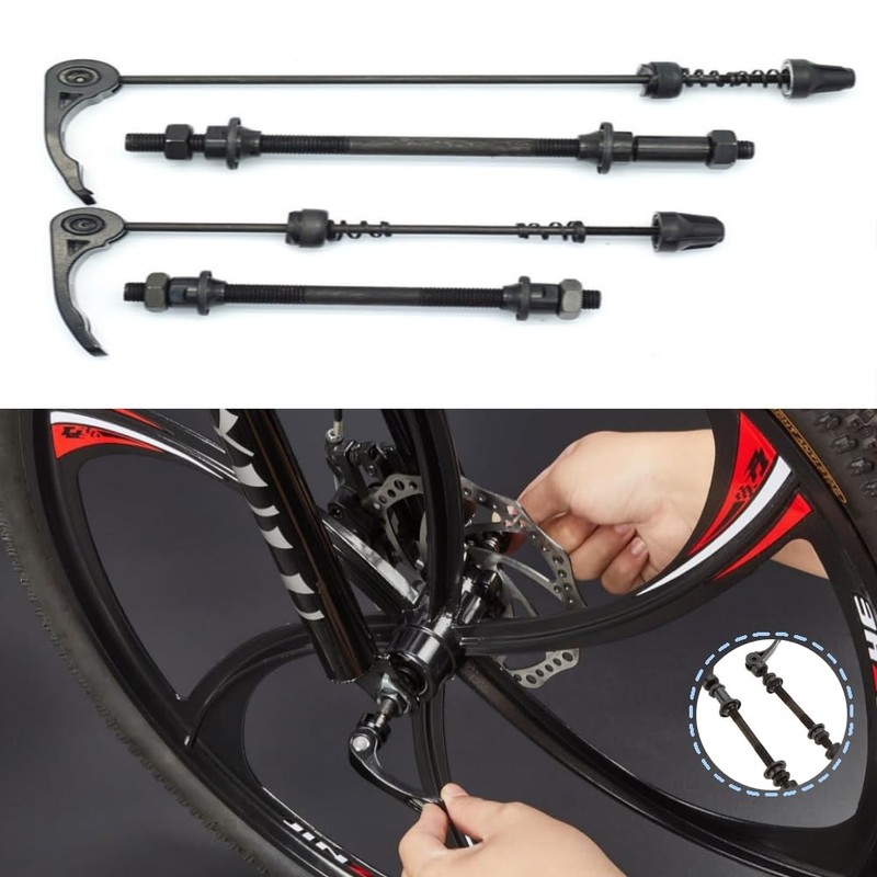 Changyeah 2 Pcs Quick Release Bike Skewer Front/Rear Wheel, 160mm/190mm