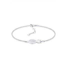 Elli Women's 925 Sterling Silver Xilion Cut Pineapple Bracelet Of Length 17cm