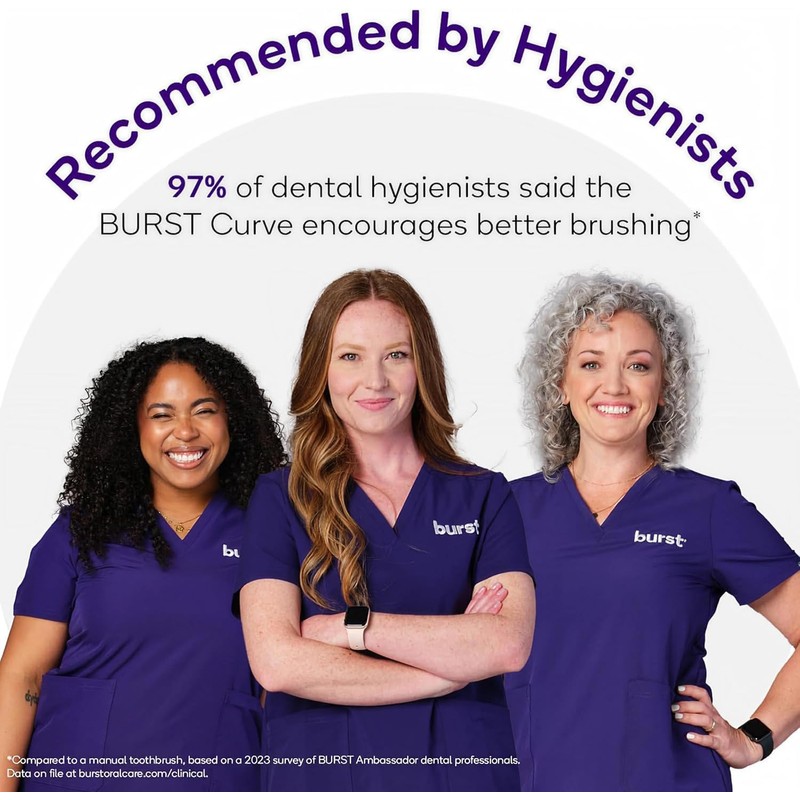 Burst Curve Sonic Electric Toothbrush for Adults (Blush Pink) |