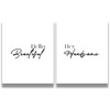 Hello Beautiful, Hey Handsome Wall Art Prints (Set of 2)