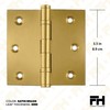 Finsbury Hardware Heavy Duty Door Hinge Matte Brass Ball Bearing