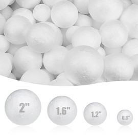 Styrofoam Balls,245PC Large White Foam Balls for Crafts, DIY Craft Giant Foam Balls for Home and School,Smooth Solid Round Balls for Arts and Craft Project (Styrofoam-0.8-2in-245pc)