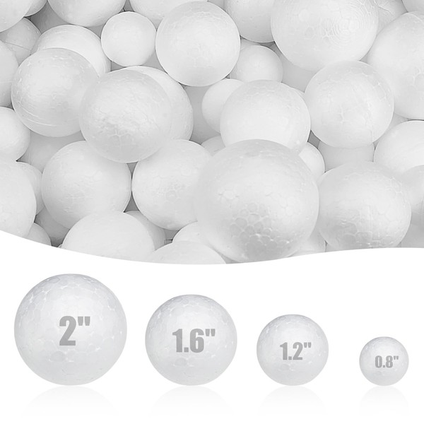 Styrofoam Balls,245PC Large White Foam Balls for Crafts, DIY Craft