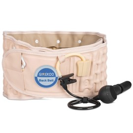 Faja Lumbar de Descompresión Inflable, Soporte Lumbar y Cinturón de Tracción para Dolor de Espalda Baja, para Hombre y Mujer, Beige (Cintura 74-124...
