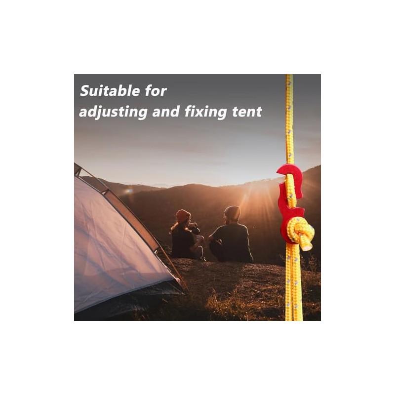 30 Pack Aluminum Alloy Guyline Tensioners for Outdoor Camping