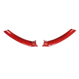 Red Real Carbon Fiber Car Steering Wheel Decoration Trim For Alfa Romeo Giulia Stelvio 2017 2018 2019 Accessories