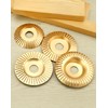 QWORK® 4Pcs Wood Grinding Wheel, Wooden Grinding Disc, Inner Diameter